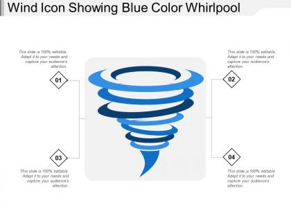 Wind icon showing blue color whirlpool
