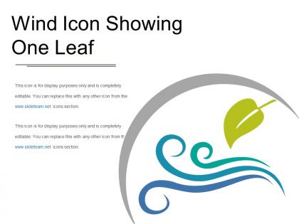 Wind icon showing one leaf