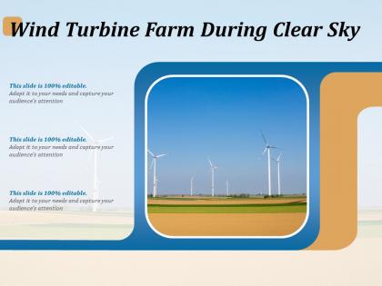 Wind turbine farm during clear sky