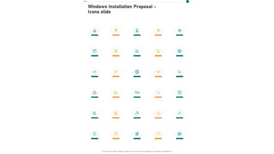 Windows Installation Proposal Icons Slide One Pager Sample Example Document