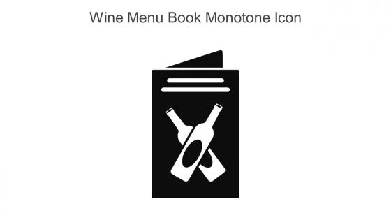 Wine Menu Book Monotone Icon In Powerpoint Pptx Png And Editable Eps Format