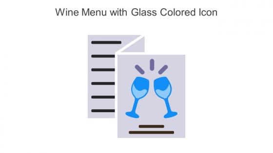 Wine Menu With Glass Colored Icon In Powerpoint Pptx Png And Editable Eps Format