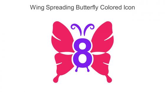 Wing Spreading Butterfly Colored Icon In Powerpoint Pptx Png And Editable Eps Format