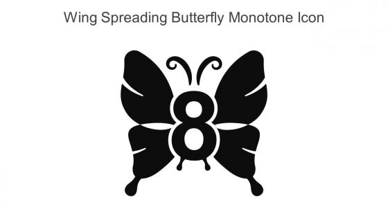 Wing Spreading Butterfly Monotone Icon In Powerpoint Pptx Png And Editable Eps Format