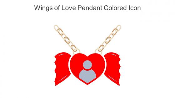 Wings Of Love Pendant Colored Icon In Powerpoint Pptx Png And Editable Eps Format