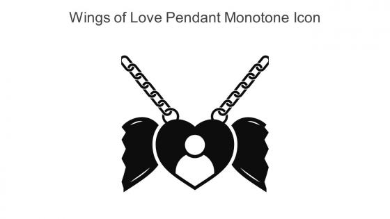Wings Of Love Pendant Monotone Icon In Powerpoint Pptx Png And Editable Eps Format