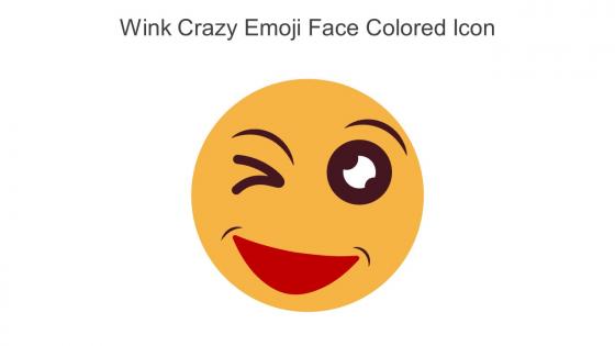 Wink Crazy Emoji Face Colored Icon In Powerpoint Pptx Png And Editable Eps Format