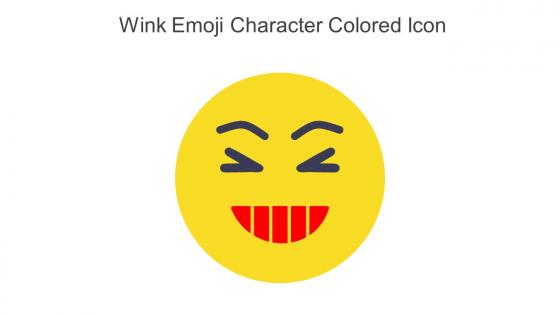Wink Emoji Character Colored Icon In Powerpoint Pptx Png And Editable Eps Format