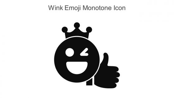 Wink Emoji Monotone Icon In Powerpoint Pptx Png And Editable Eps Format