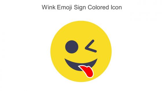 Wink Emoji Sign Colored Icon In Powerpoint Pptx Png And Editable Eps Format