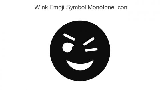 Wink Emoji Symbol Monotone Icon In Powerpoint Pptx Png And Editable Eps Format