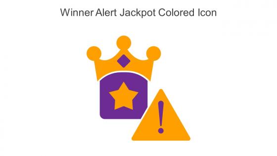 Winner Alert Jackpot Colored Icon In Powerpoint Pptx Png And Editable Eps Format