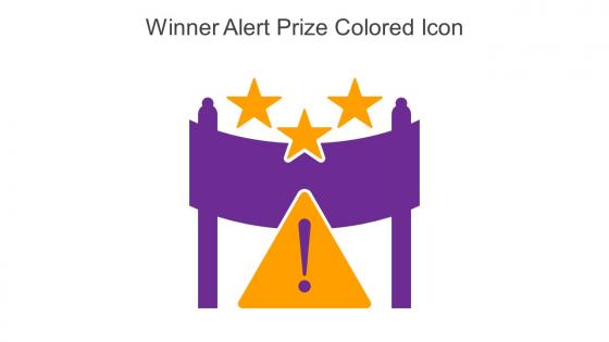 Winner Alert Prize Colored Icon In Powerpoint Pptx Png And Editable Eps Format