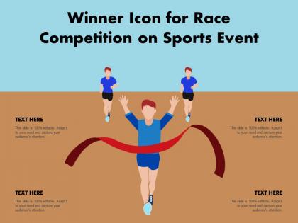 Winner icon for race competition on sports event