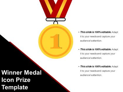 Winner medal icon prize template presentation images