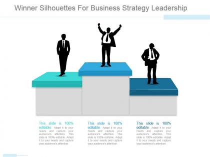 Winner silhouettes for business strategy leadership ppt model