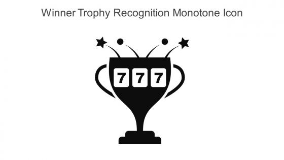 Winner Trophy Recognition Monotone Icon In Powerpoint Pptx Png And Editable Eps Format