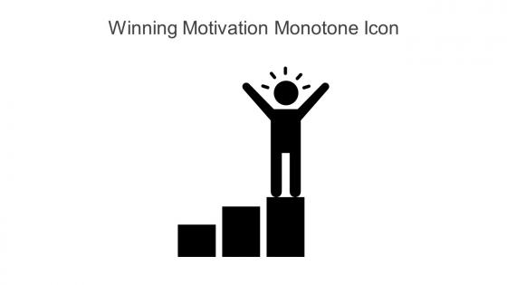 Winning Motivation Monotone Icon In Powerpoint Pptx Png And Editable Eps Format