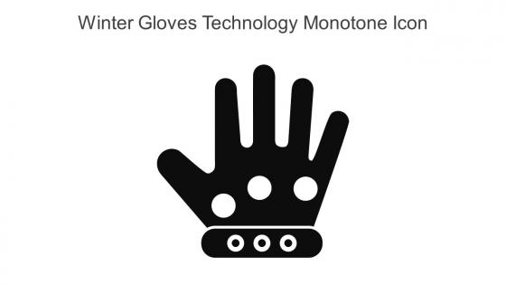 Winter Gloves Technology Monotone Icon In Powerpoint Pptx Png And Editable Eps Format