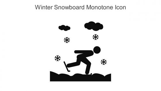 Winter Snowboard Monotone Icon In Powerpoint Pptx Png And Editable Eps Format