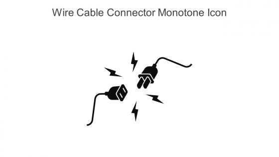 Wire Cable Connector Monotone Icon In Powerpoint Pptx Png And Editable Eps Format