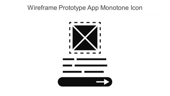 Wireframe Prototype App Monotone Icon In Powerpoint Pptx Png And Editable Eps Format