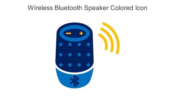 Wireless Bluetooth Speaker Colored Icon In Powerpoint Pptx Png And Editable Eps Format