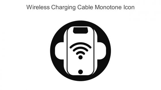 Wireless Charging Cable Monotone Icon In Powerpoint Pptx Png And Editable Eps Format