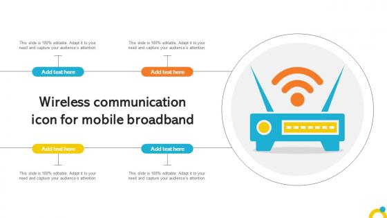 Wireless Communication Icon For Mobile Broadband