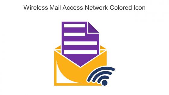 Wireless Mail Access Network Colored Icon In Powerpoint Pptx Png And Editable Eps Format