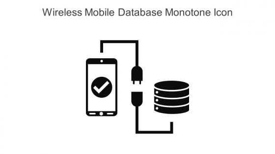 Wireless Mobile Database Monotone Icon In Powerpoint Pptx Png And Editable Eps Format