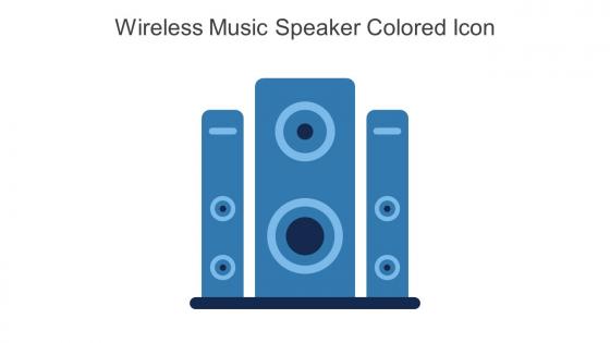 Wireless Music Speaker Colored Icon In Powerpoint Pptx Png And Editable Eps Format
