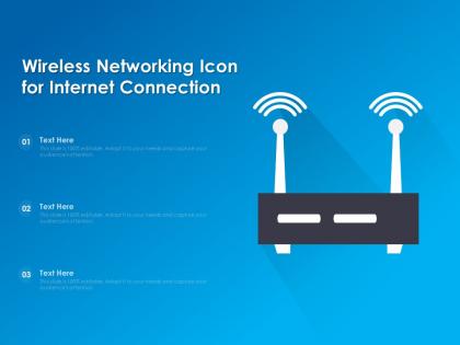 Wireless networking icon for internet connection