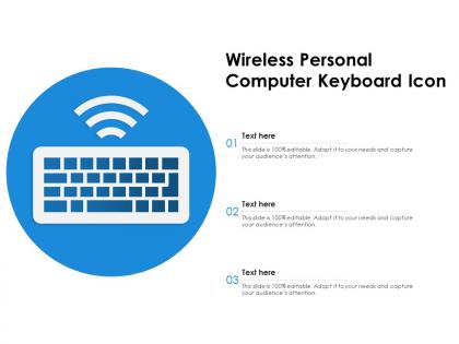 Wireless personal computer keyboard icon