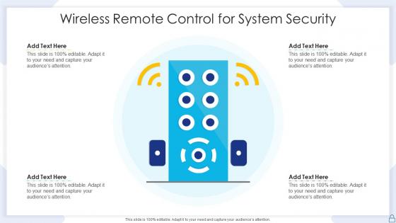 Wireless remote control for system security