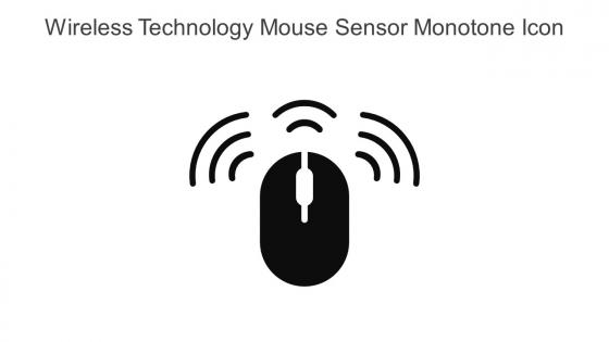 Wireless Technology Mouse Sensor Monotone Icon In Powerpoint Pptx Png And Editable Eps Format