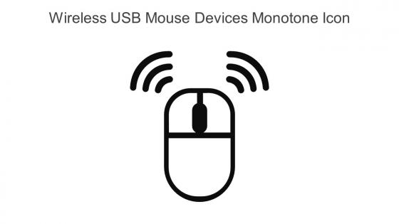 Wireless USB Mouse Devices Monotone Icon In Powerpoint Pptx Png And Editable Eps Format