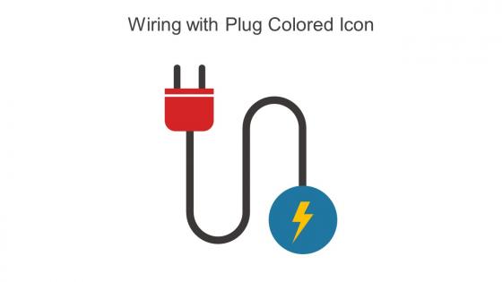 Wiring With Plug Colored Icon In Powerpoint Pptx Png And Editable Eps Format