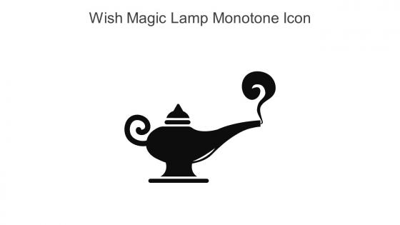 Wish Magic Lamp Monotone Icon In Powerpoint Pptx Png And Editable Eps Format
