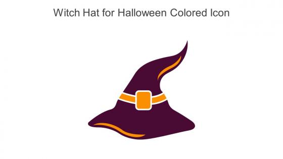 Witch Hat For Halloween Colored Icon In Powerpoint Pptx Png And Editable Eps Format