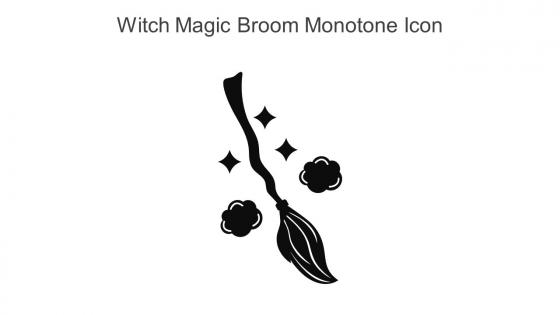 Witch Magic Broom Monotone Icon In Powerpoint Pptx Png And Editable Eps Format