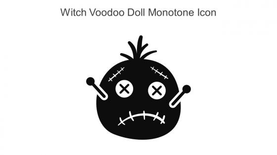 Witch Voodoo Doll Monotone Icon In Powerpoint Pptx Png And Editable Eps Format