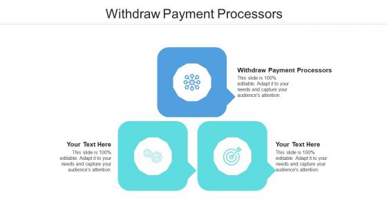 Withdraw payment processors ppt powerpoint presentation outline format ideas cpb
