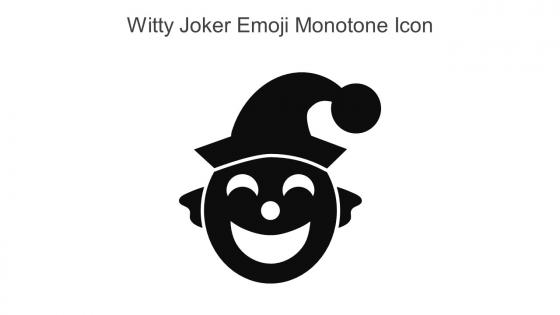 Witty Joker Emoji Monotone Icon In Powerpoint Pptx Png And Editable Eps Format