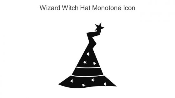 Wizard Witch Hat Monotone Icon In Powerpoint Pptx Png And Editable Eps Format