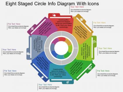 Wn eight staged circle info diagram with icons flat powerpoint design