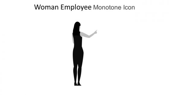 Woman Employee Monotone Icon In Powerpoint Pptx Png And Editable Eps Format