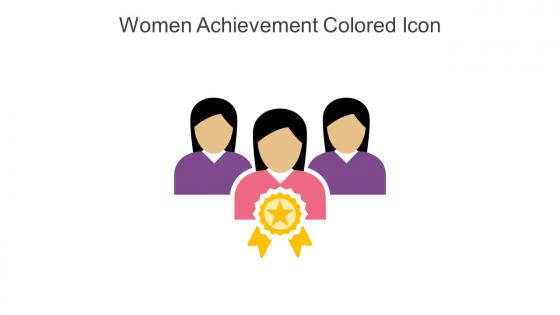 Women Achievement Colored Icon In Powerpoint Pptx Png And Editable Eps Format