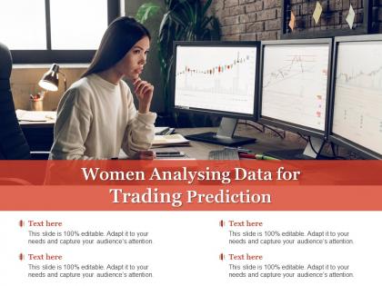 Women analysing data for trading prediction