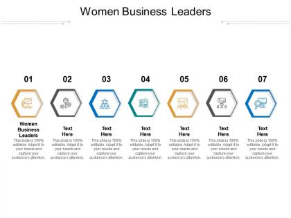 Women business leaders ppt powerpoint presentation infographics infographic template cpb